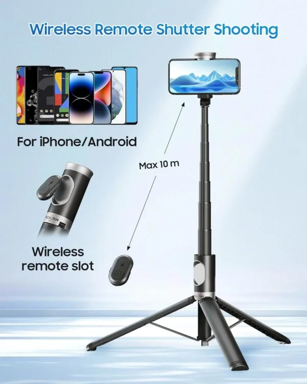 67" Selfie Stick Phone Tripod