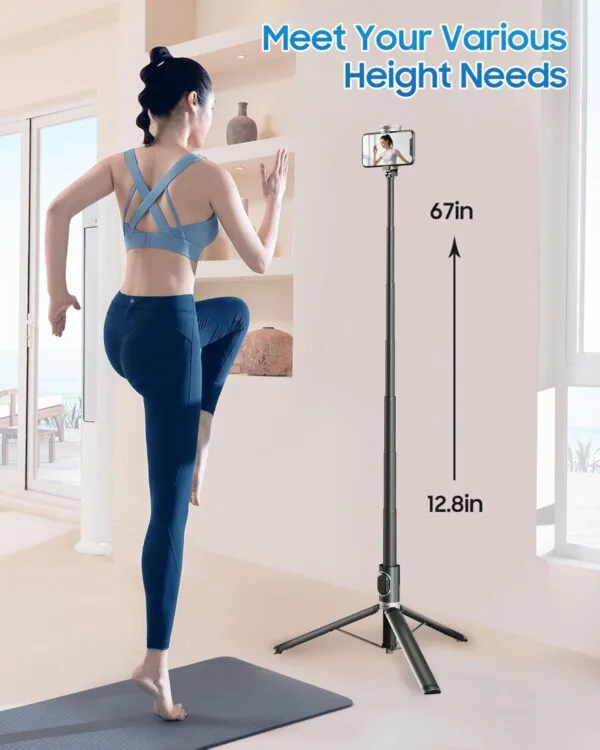 67" Selfie Stick Phone Tripod