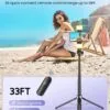 53'' Selfie Stick Tripod with Light